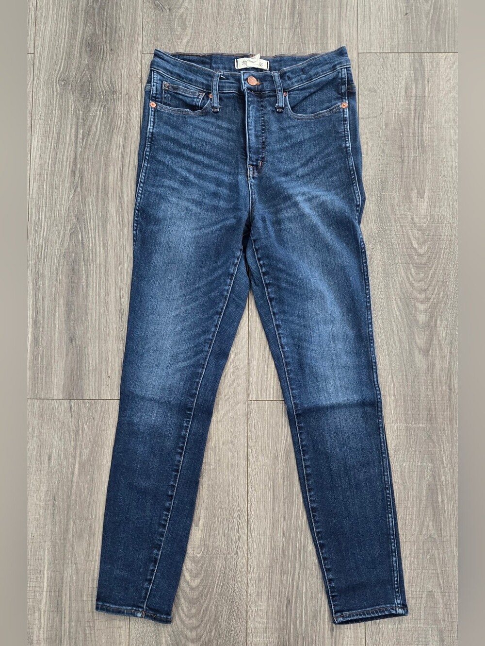 Madewell: Women's Dark Blue High-Rise Skinny Jeans #361